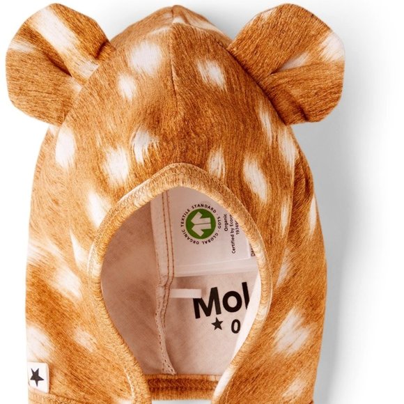 MOLO Baby Brown Fawn Nilo Hat & Bib Set - 6 to 12 months - Picture 3 of 5